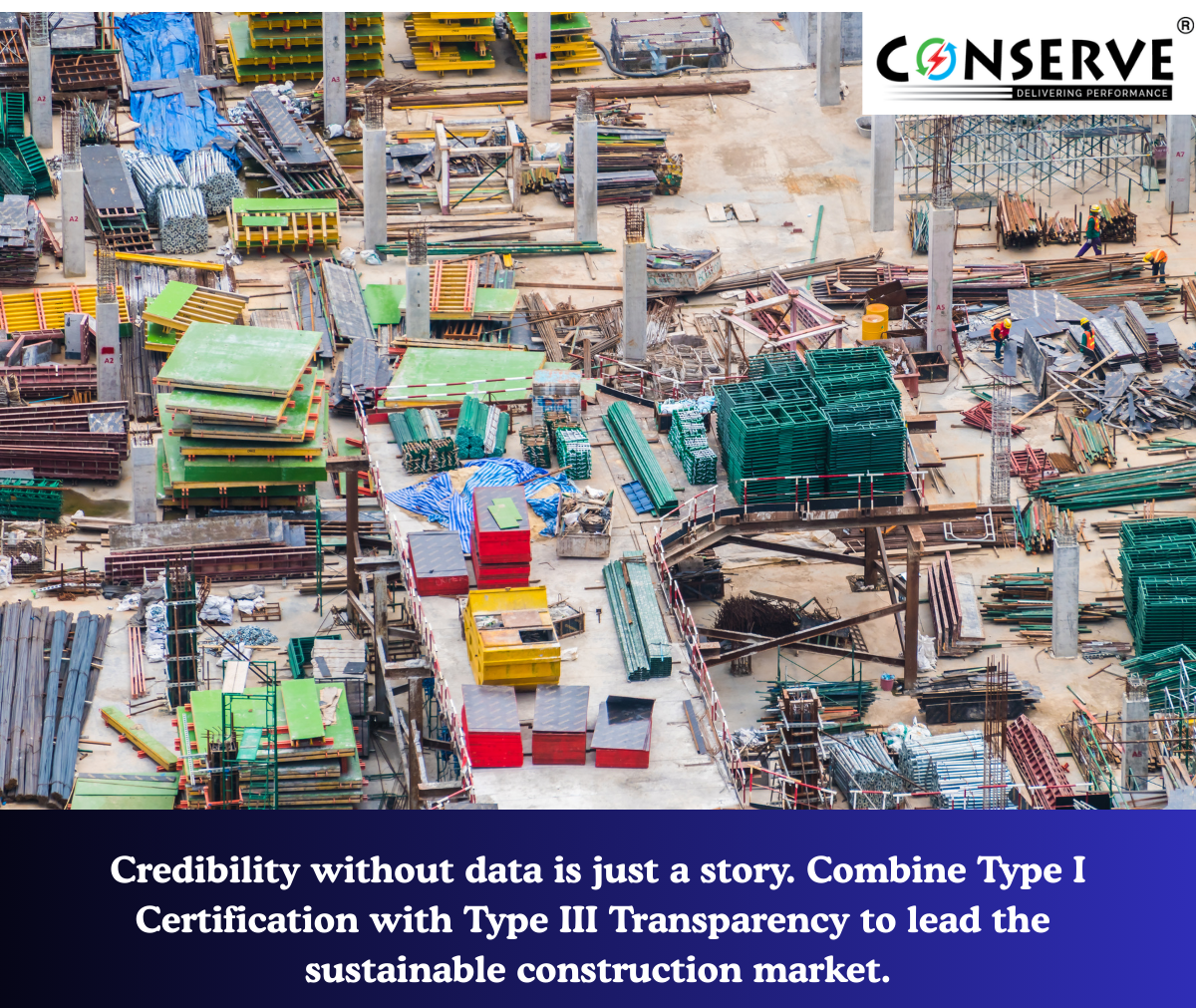 Infographic showing three types of ecolabels - Type I certification mark, Type II verified claim, and Type III Environmental Product Declaration with lifecycle stages